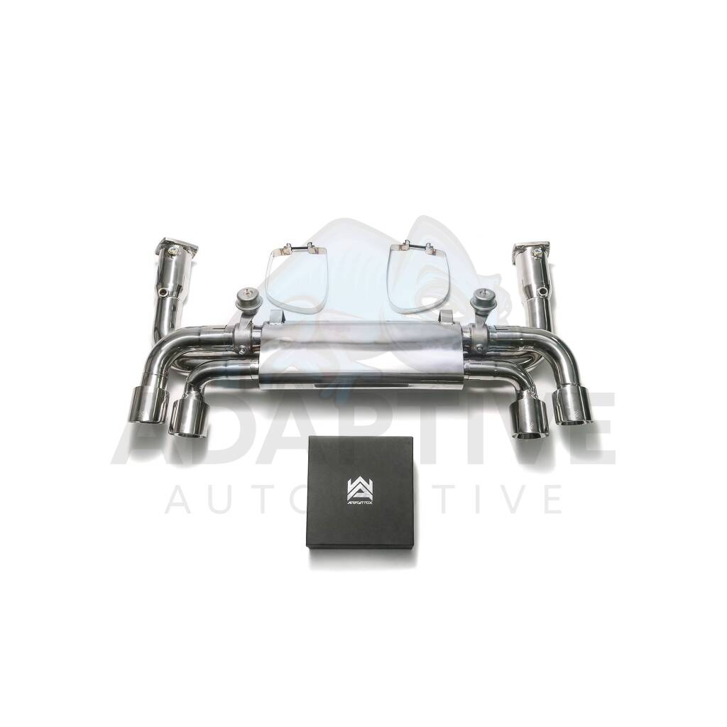Catback with dual chrome silver tips