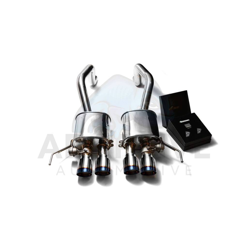 X pipe quad blue coated tips