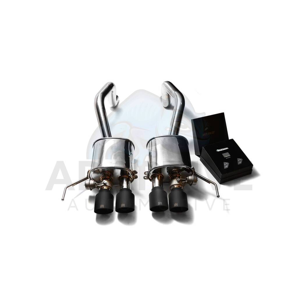 X pipe with quad matte black tips