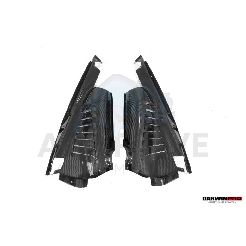 Dry Carbon Fiber Engine Bay Panels With Heat Protection