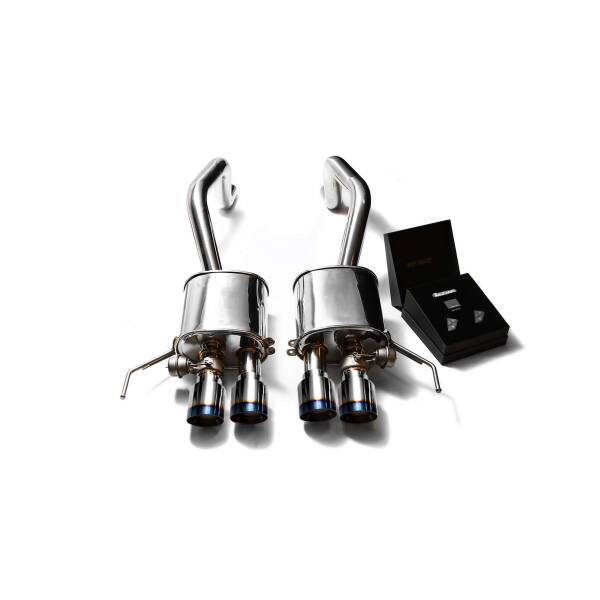 X pipe quad blue coated tips