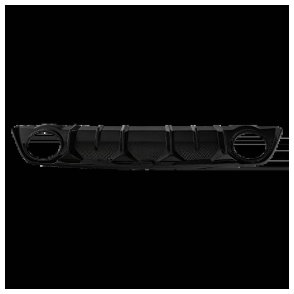 Rear Diffuser with Bumper Sills Urban Branding - Visual Carbon Fibre Lacquered