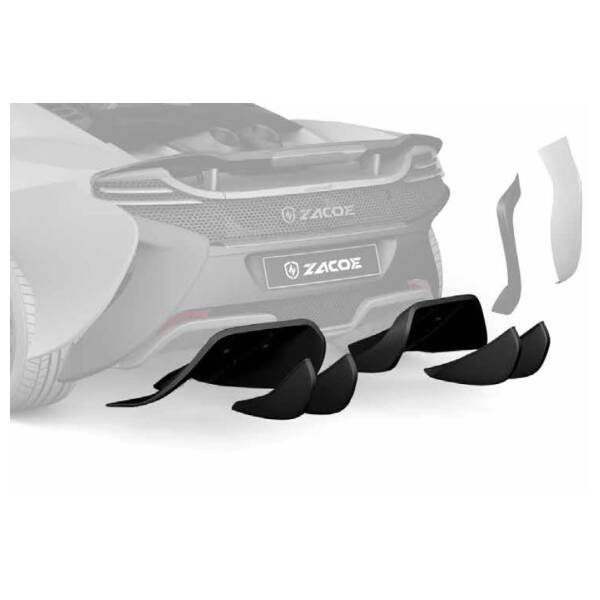 Rear Diffuser Lower with Blade Set